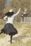 Percy tarrant She gave a Sort of Shout and ran towards  us (mk37) Spain oil painting artist